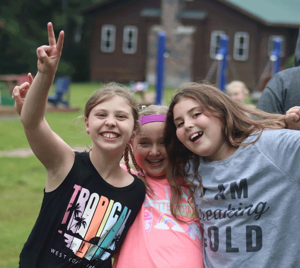 girls making friends at camp